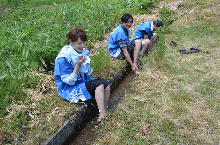 田植え　皆生温泉